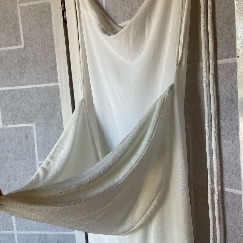 Melani Long Laces Draped Cowl Backless Maxi Dress 🕊️ - Picture 12 of 14
